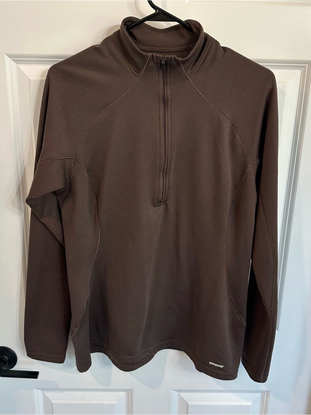 Patagonia Capilene 3 1/4 Zip Pullover Baselayer Brown Womens Size L